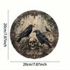 Gothic Raven Metal Art Mystical Forest Wall Decor Indoor Outdoor Hanging Plaque