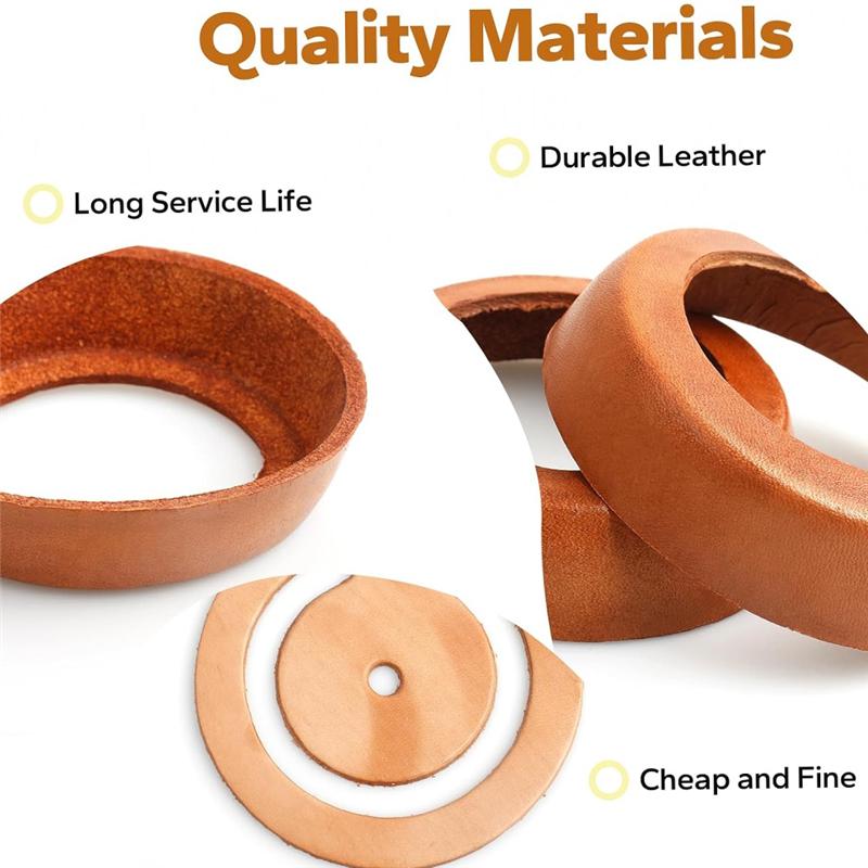 

ABUL-Pumps PU Leather Pitcher Pump Repair Kit Leather Lower Valve Leather & Cup For Pitcher Spout Pump 2 Sets