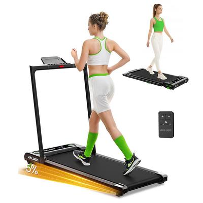 Akluer 480L-B Laufband mit Griff und Steigung, 2,5 PS Under-Desk-Laufband, LED-Bildschirm & Fernbedienung, Max. Kapazität 330 lbs, faltbar