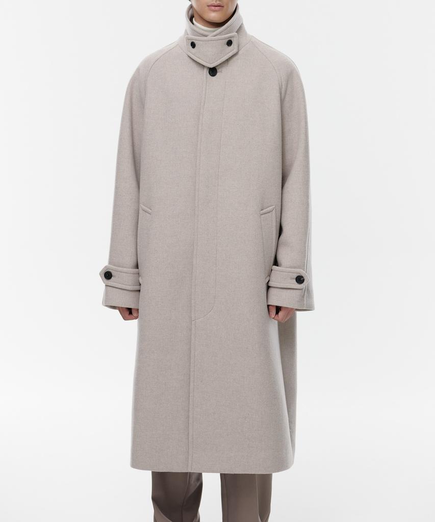 Musinsa Standard Cashmere Blend Oversized Balmacaan Coat [Oatmeal]