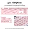 XVX Crystal Jelly 113-Unit Two-Color Mechanical Keycaps with Side Engraving