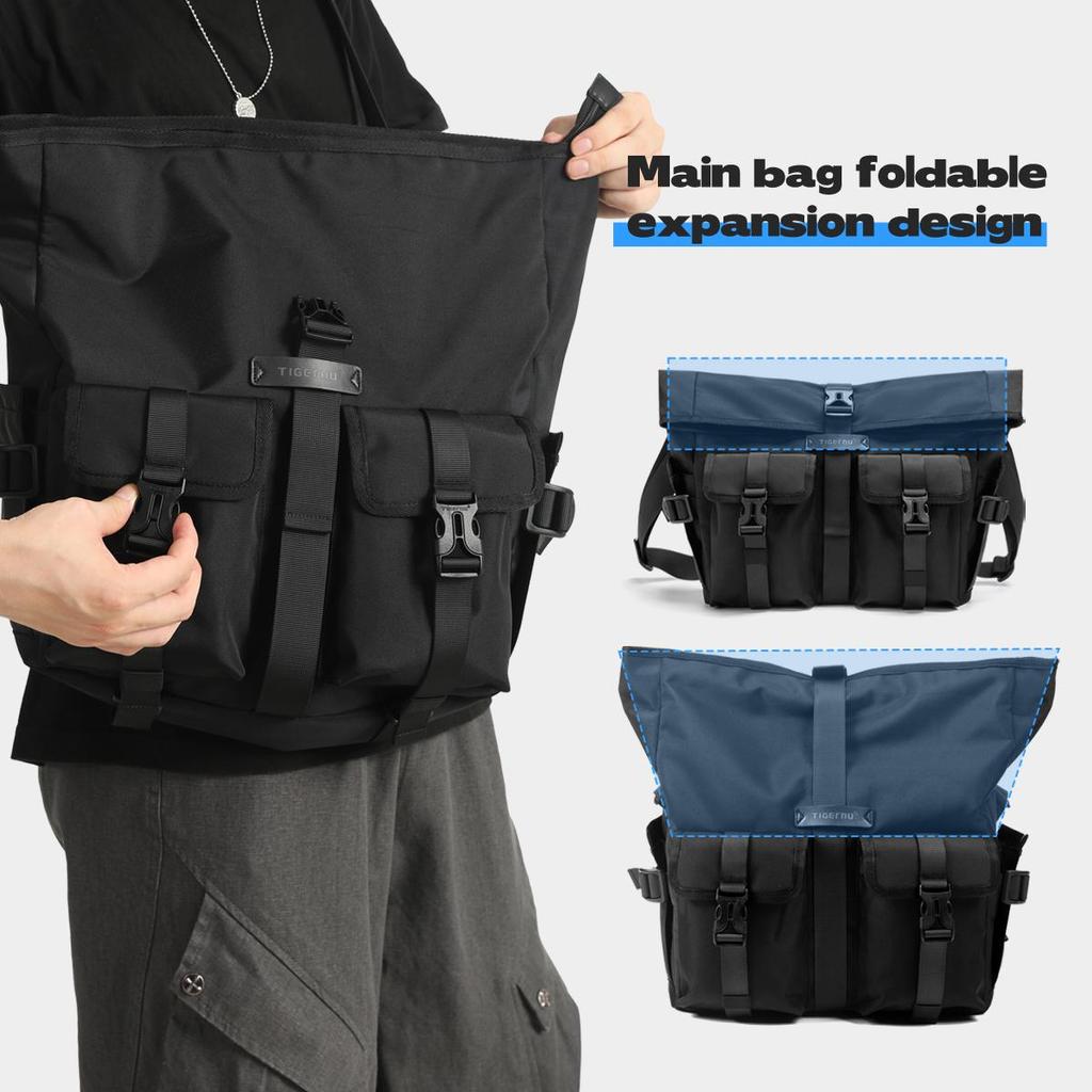 Tigernu Torba na ramię dla mężczyzn, torba biznesowa, torba kurierska, 10-calowe torby na iPada, torby crossbody, torebka, torby podróżne, casualowe