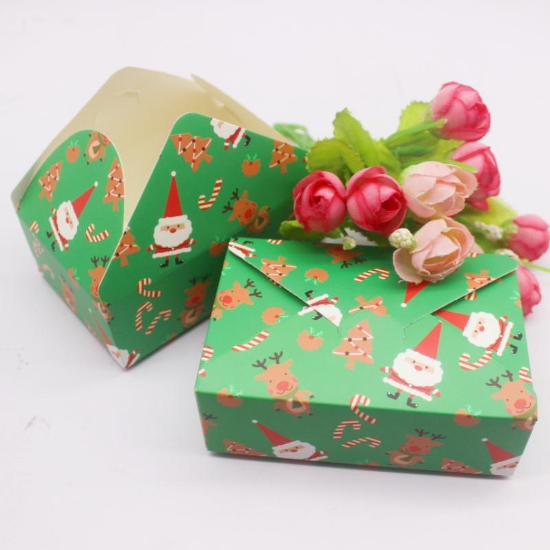 10pcs Christmas Gift Packs, Paper White Jewelry Bags, Chocolate Party Decorations