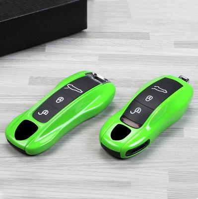 Coque de clé Porsche Vert Lézard pour Cayenne, Macan, 911, Panamera, 718, Taycan - Couleur d'origine de la voiture