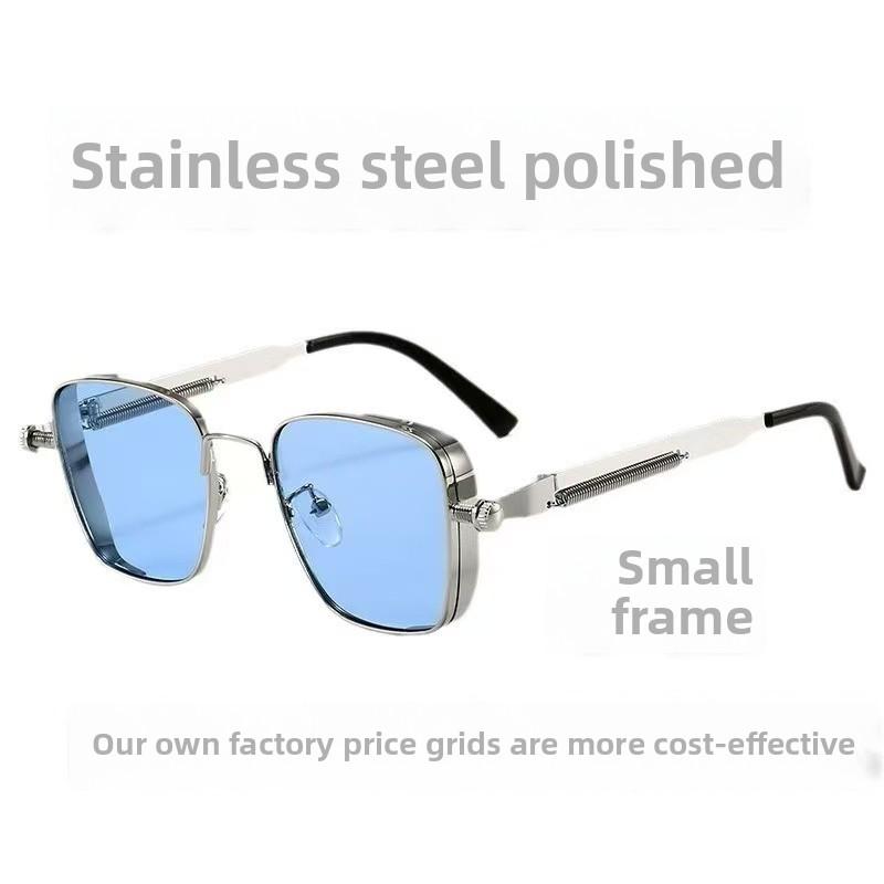 Nya Polariserade Solglasögon Män High End Stiliga Körning Special Anti UV Högkvalitativa Metall Punk Mode Trender Solglasögon