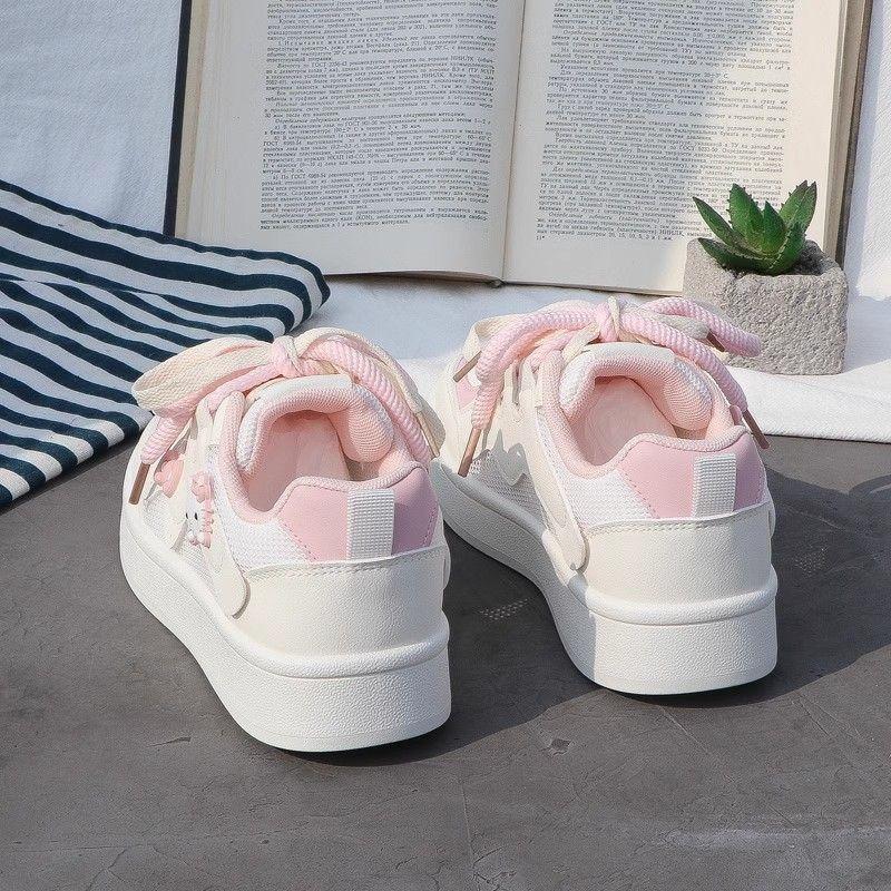 Trend niche thick baseplate shoes women's spring summer new models show feet small fashion casual little white bread shoes