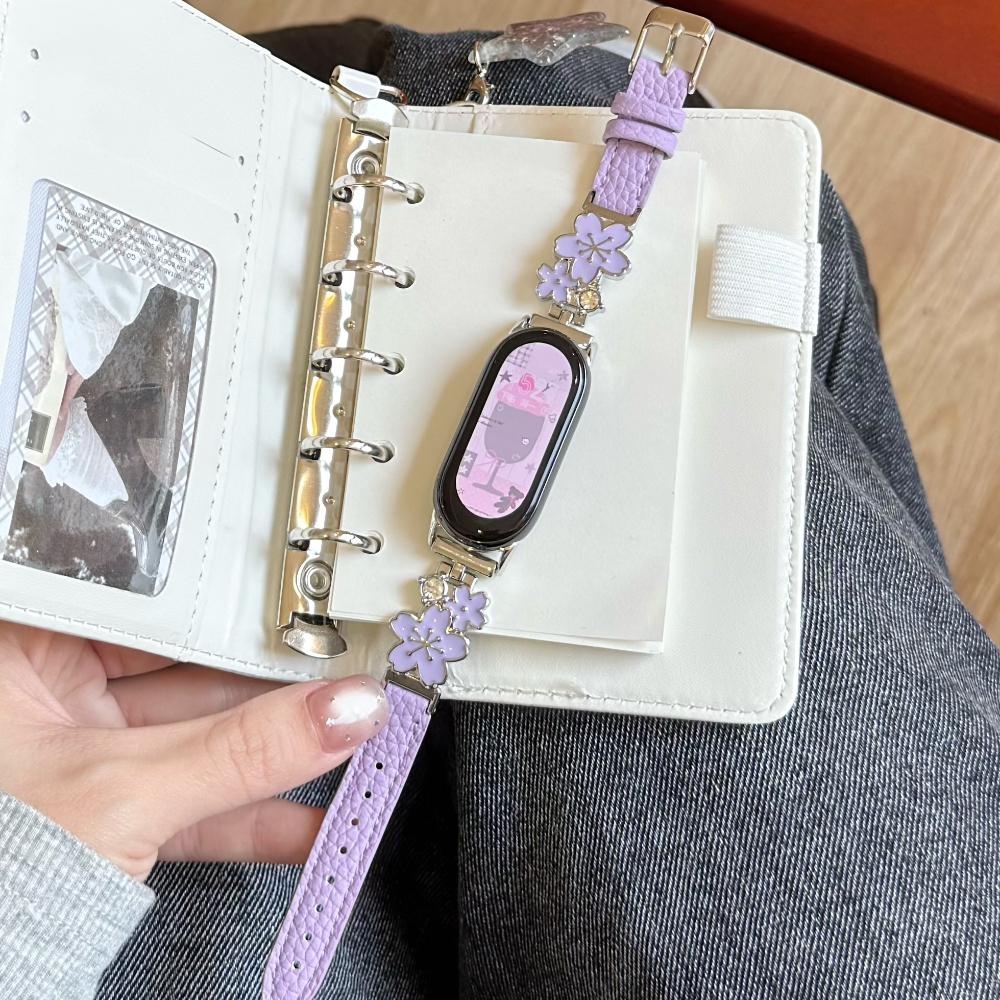 Δερμάτινο Λουράκι με Διαμάντια για Xiaomi Mi Band 10 9 8 Βραχιόλι για Xiaomi Mi Band 8 9 Pro/Redmi Watch 4 5 6 NFC Αθλητικό Λουράκι