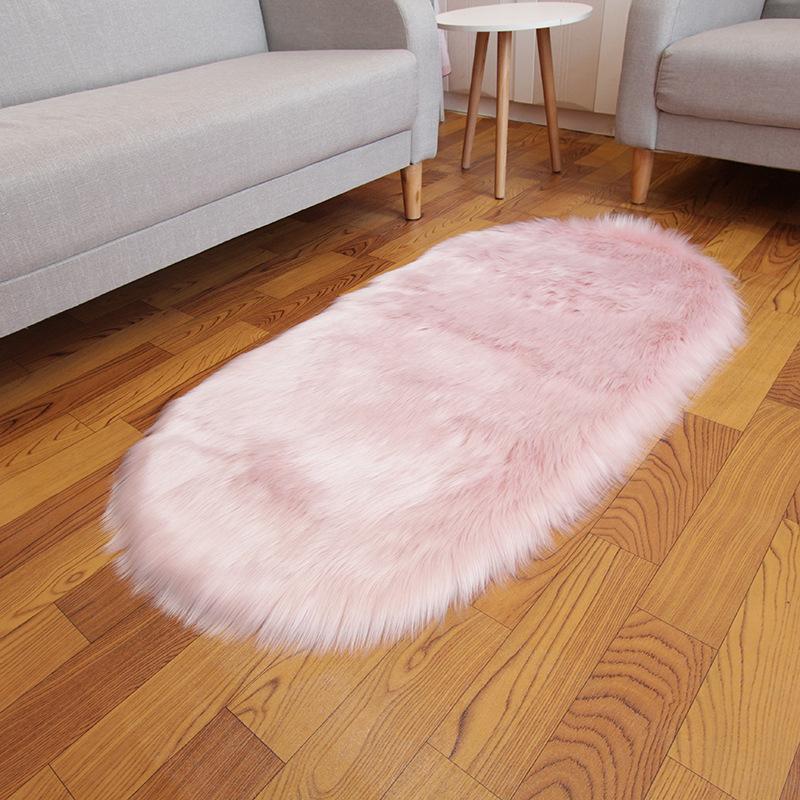Oval Carpet Plush Carpet Living Room Soft Carpet Room Bedroom Rug Sofa Coffee Table Floor Mat