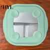 Silicone Sleeve Toddler Plate Stainless Steel with Suction Base 3-Compartment Baby Mess-free Mealtime Set Bowl Non-Slip Grip Unbreakable Metal