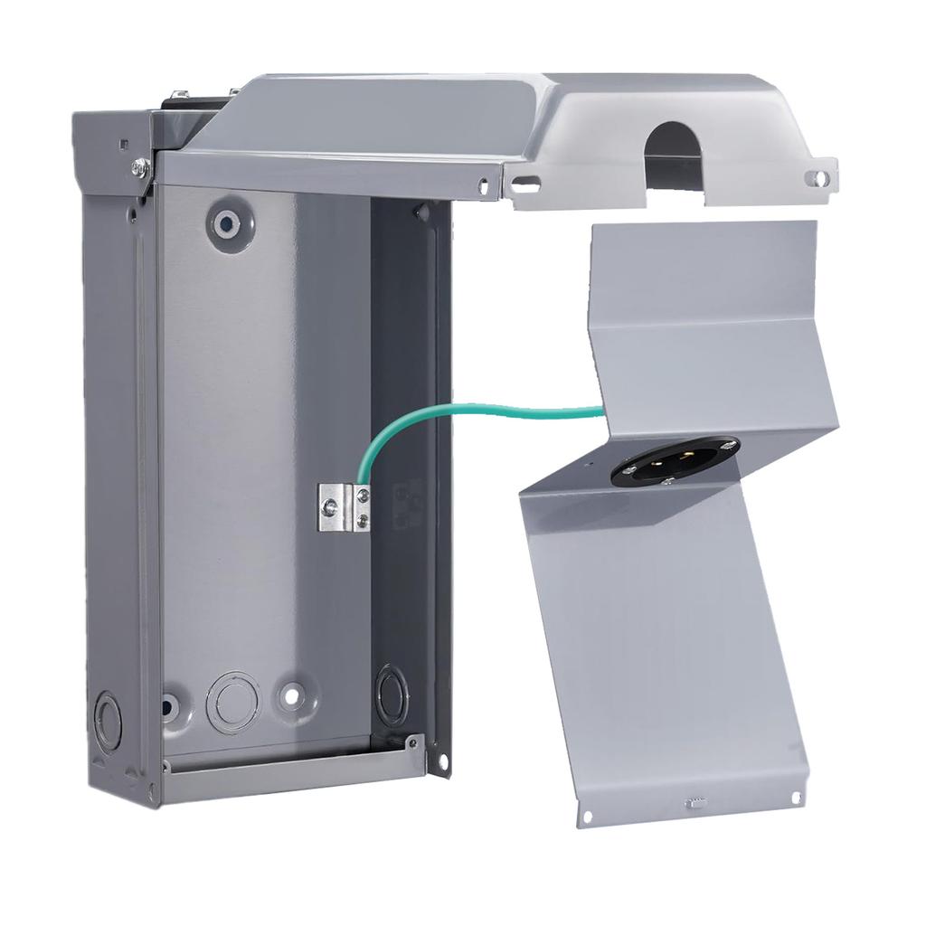 Generator Steckdosenbox Regensicher Edelstahl 30 Ampere 4 Adern Stromgenerator Steckdosenbox