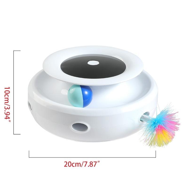 Creative Electric Pet Funny Cats Training Turntable Toy Teasing Kitten Interactive Puzzle Spinning Game