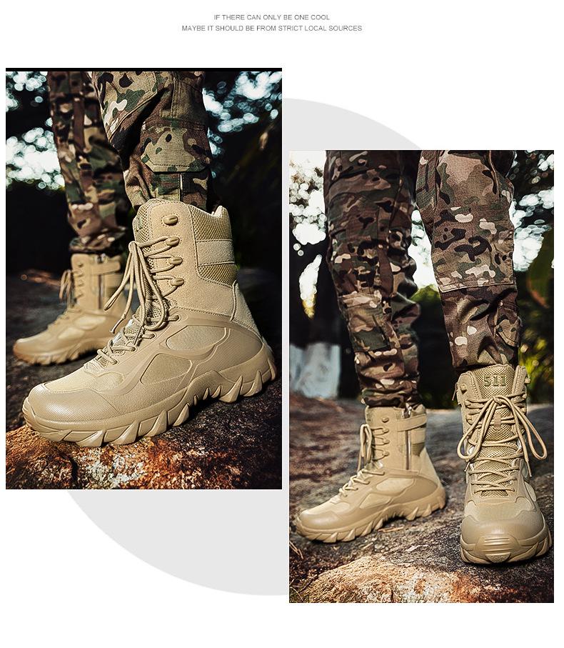 Ultra-Light Non-Slip High-Top Tactical Hiking Boots for Outdoor Adventures