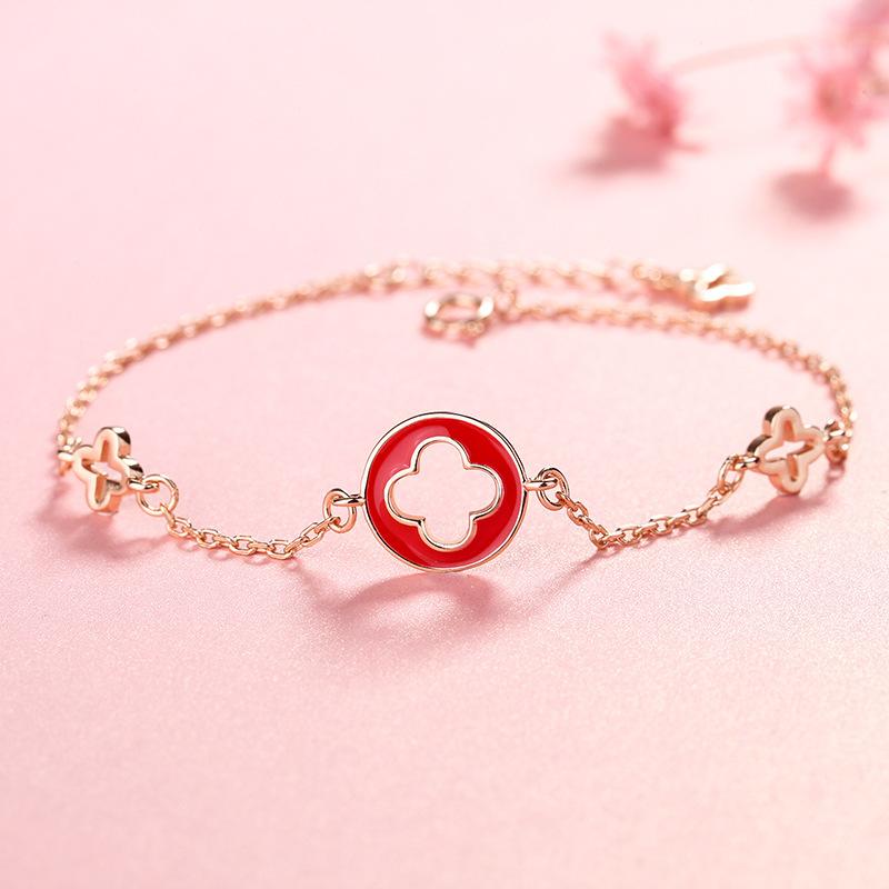 

Эпоксидный браслет «Четырехлистный клевер» Модный Легкая роскошь Браслет для девушки Нишевый Мори Простые украшения Инс