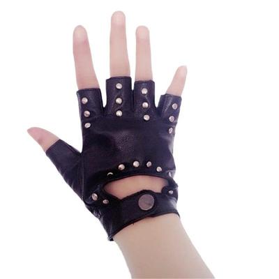 Driving Motor Ride Gloves Fingerless Punk Glove Leather Mittens