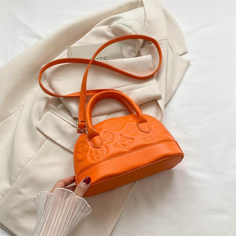 

Vintage Chic Shell Bag Stylish Minimalist Crossbody Handbag For Everyday Use Available In Black White Green Brown Orange