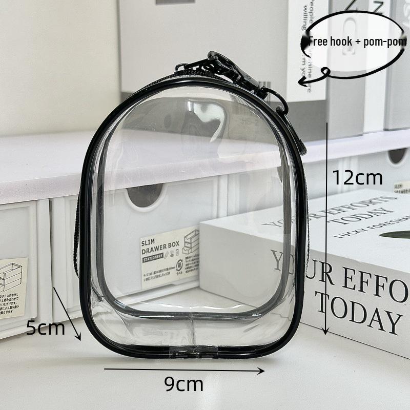 10cm Transparent PVC Bear & Hamster Doll Stroller Bag: Dustproof Outdoor Storage & Display