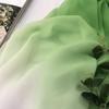 Gradient Chiffon Fabric By The Meter For Clothes Skirts Dresses Sewing Black White Blue Summer Cloth Thin Drape Transition Color