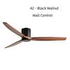 42-60" Modern Whisper-Quiet Villa Hotel Decoration Fan Commercial Ceiling Fan Style Solid Wood Blades Electric Fan