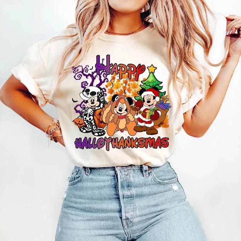 Cute Happy Hallothanksmas Tshirt Unisex1 S
