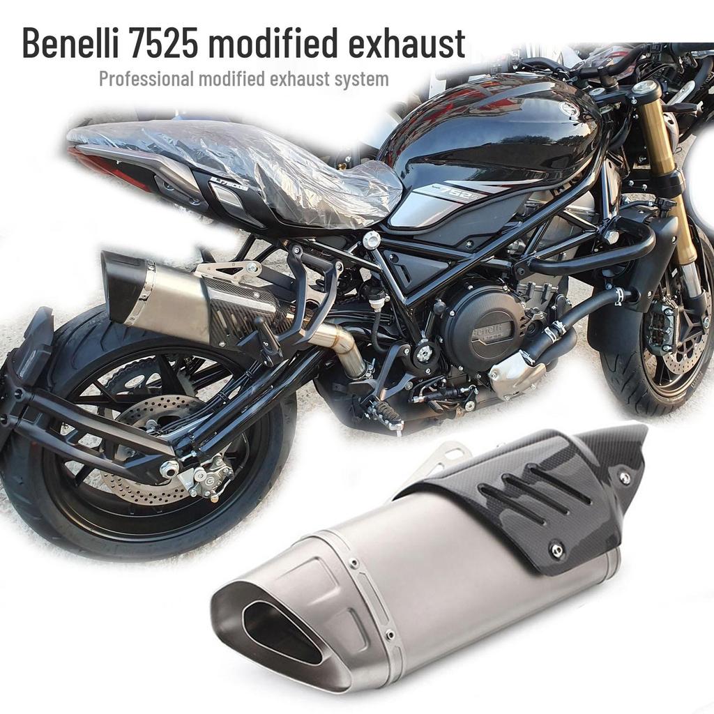 Benelli 752S Stainless Steel Mid Slant Scorpion Carbon Fiber Exhaust