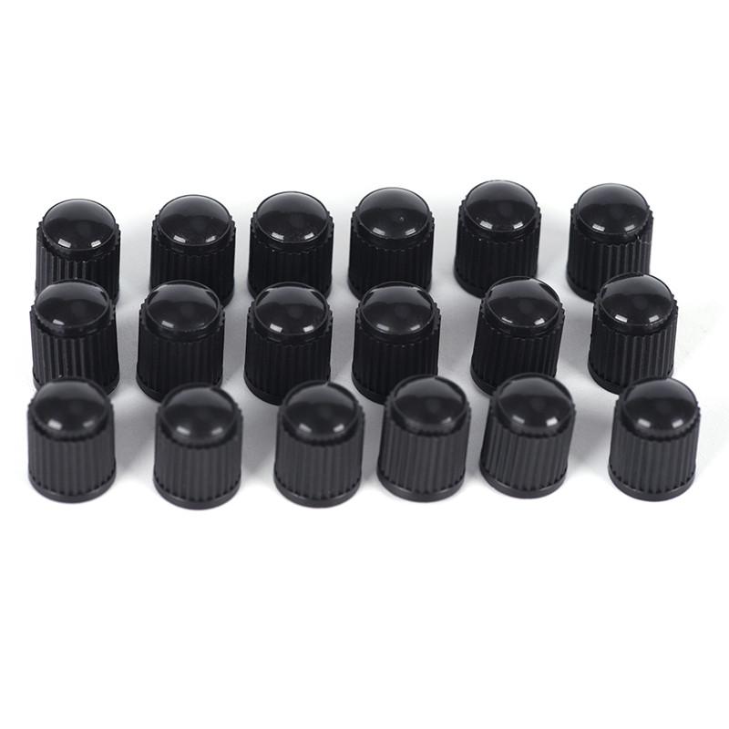 100Pcs Black Plastic Auto Car Bike Motorcycle Truck Wheel Tire Valve Stem Cap