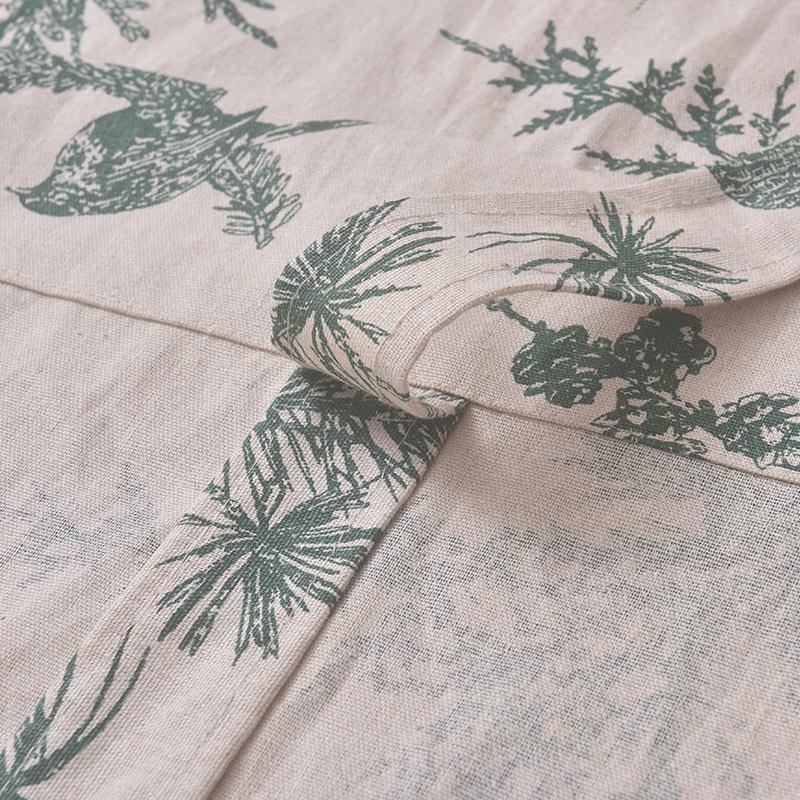 Perdea Romană Imprimată din Bumbac și In Stil Rural American Semi-Opac Perdea Mică Perdea Romană Finisată