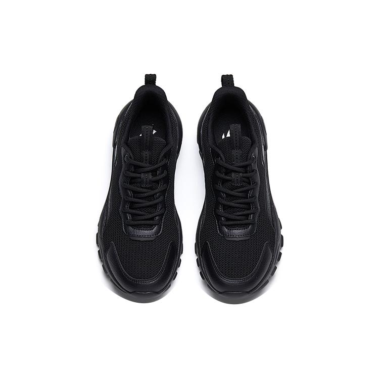 New Anta Life Collection Lightweight And Breathable Low Top Sports Casual Shoes Women's Black Silver 922238832-3
