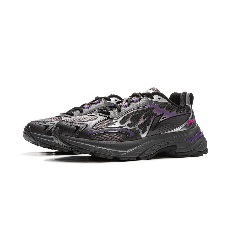 LiNing League Of Legends X Windwalker Retro Y2K Zapatillas de Moda de Suela Gruesa Zapatillas para Hombre Gris AGCV275-3