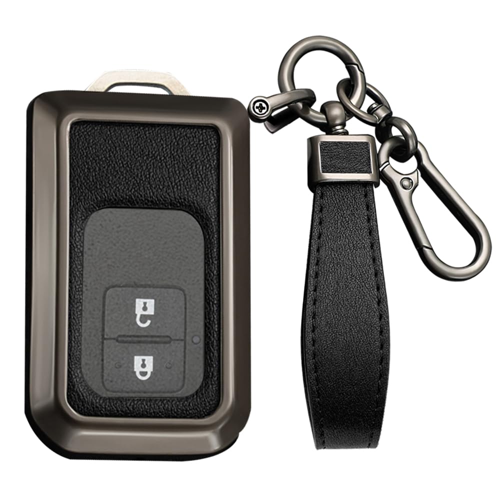 

[KUNIO] 2 button key case key holder key cover PVC leather zinc alloy slightly heavy for Suzuki Wagon R Wagon R Stingray New Jimny New Jimny Sier