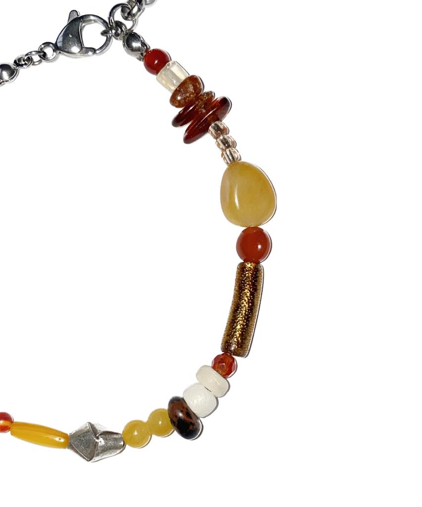 Runds Karen Silver Brown Gemstone Bracelet