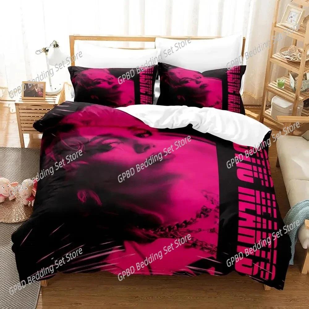 Singer Miley Cyrus Beding Set For Bedrom Soft Modern Bedspreads Comefortable Children Kids Soft Duvet Cover Comfortable Quilt Cover And Pilowcase