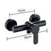 Black Stainless Steel Bathroom Shower Bathtub Faucet Wall Mounted Hot and Cold Water Mixing Valve Nozzle Bathroom Faucet