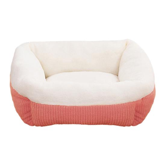 

Ортопедический диван-кровать для собаки Пушистая успокаивающая кровать для кошки с приподнятыми бортиками Нескользящее дно Моющаяся теплая лежанка для питомца для маленьких и средних собак и кошек S