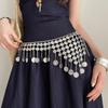 Gold Belly Dance Waist Chain Belt Silver Tassel Waist Chain Ethnic Style Belly Dancing Hip Scarf