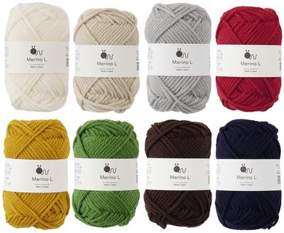 Raw Wool Yarn 8 Balls Knitworm MerinoL Merino Extra Thick 40g All Colors Set (approx. 56m)