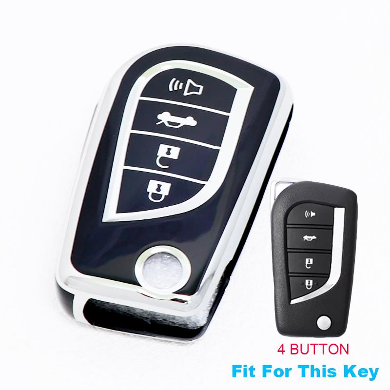 2/3/4 Buttons for Toyota Auris Corolla Reiz Avensis Verso Yaris Aygo Rav4 Scion TC IM TPU Car Key Case Cover Remote Shell Fob
