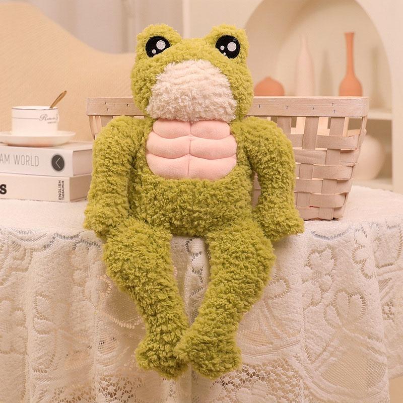 Muscle Frog Duck Plush Toy Fitness Stuffed Doll Gift For All Ages
