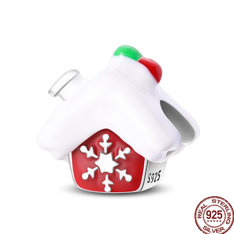 Copper Copper Snowman Gingerbread Santa Claus Ornaments Beads Suitable For 3Mm Original Bracelet Diy Jewelry