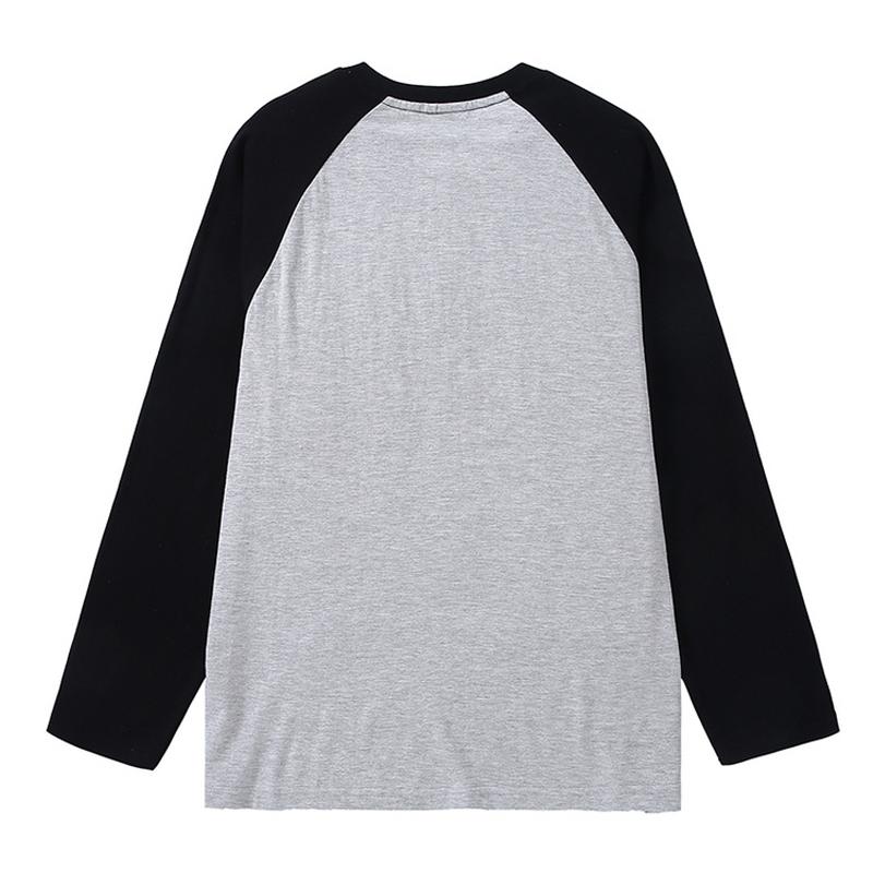 Zirunking 2024 Summer Autumn Longsleeve Loose Causal Unisex Tops 100% Cotton T-shirts Multi Colors Long Sleeve Street Tees HMCJC