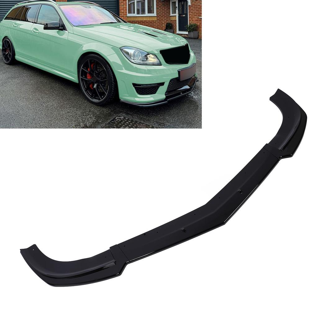 3 SZTUKI Wargi Przedniego Zderzaka Wysokowytrzymały Spoiler Wargi Zderzaka Splitter Zestaw Nadwozia dla Klasy C W204 Facelift C63 2011-2014