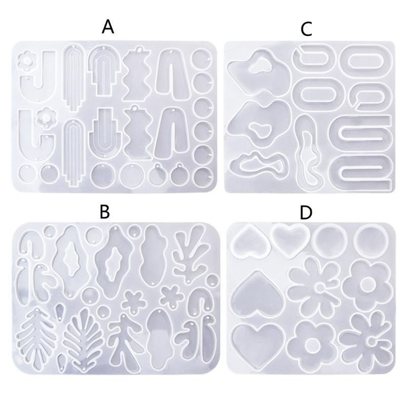 3D Irregular Silicone Molds Jewelry Casting Molds Epoxy Resin Pendant Mould for DIY Earrings, Jewelry, Keychain, Crafts