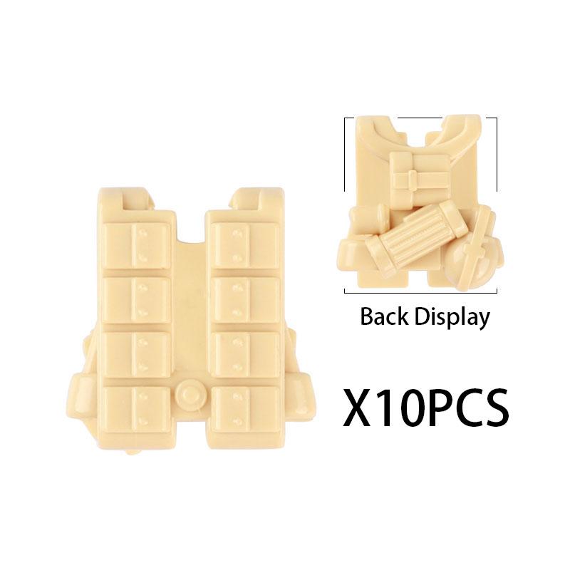 MOC Military SWAT Soldiers Building Blocks Accessories Set Medical Box Vest Backpack Bricks Kids Gift