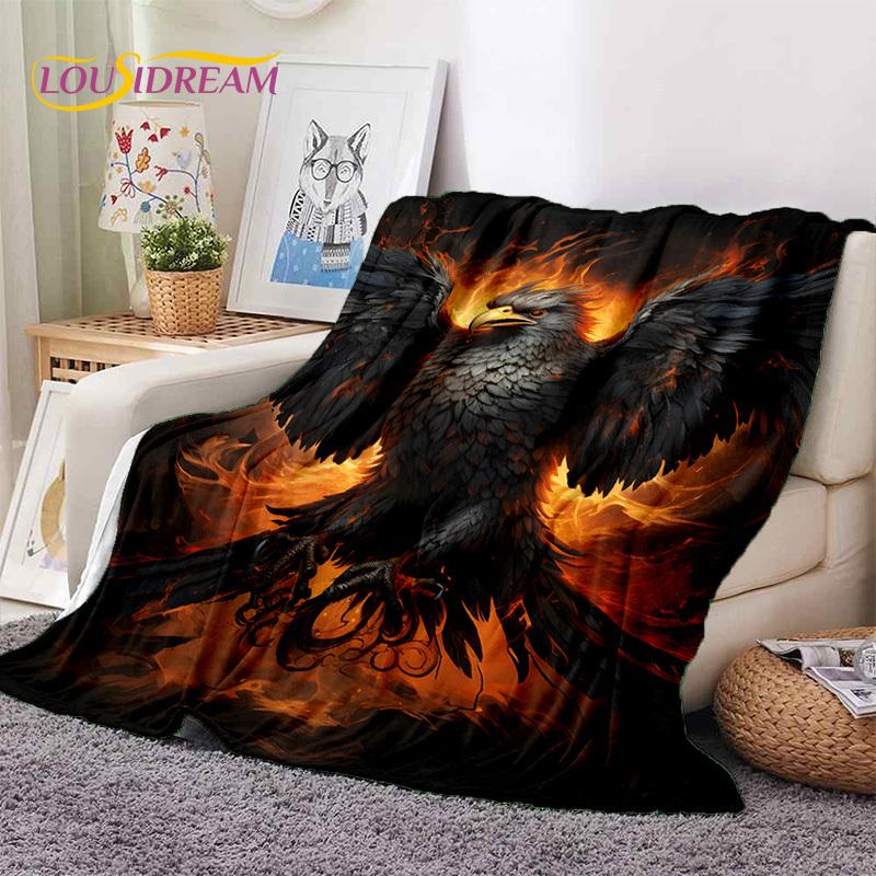 3D Cute Owl Eagle Birds Cartoon HD Soft Flannel Blankets,Throw Blanket Comfortable Blanket for Picnic Beds Home Bedroom Kid Gift
