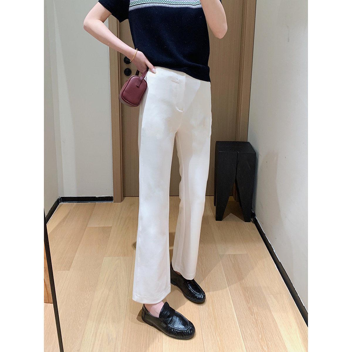 

Big Ding Slimming Four-Way Stretch Flare Pants for Women - Petite Figure with Fishbone Design Size 29