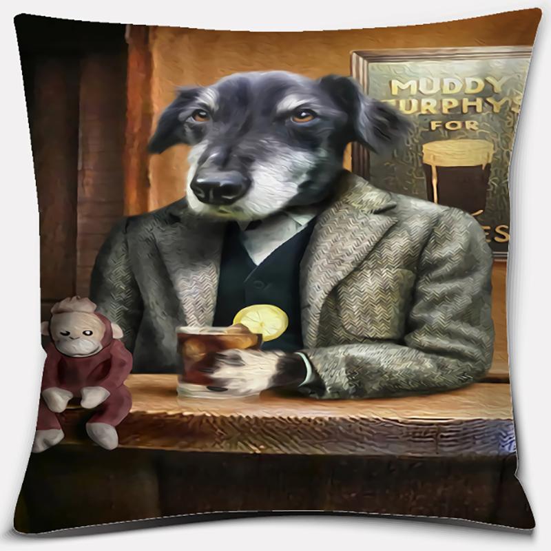 Seria portretów psów Wzór Poszewka na poduszkę Kwadratowa Dekoracja domu i biura