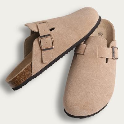 Fashion Comwarm Men's Classic Cork Clogs Slippers Women Outdoor Summer Non-slip Beach Sandals Cozy Soft Sole Mules Fashion Potato Shoes