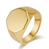 Geometric Six-sided Design Cold Style Mirror-finished Titanium Steel Ring Men's Niche Personality High-end Fashion Hand Jewe