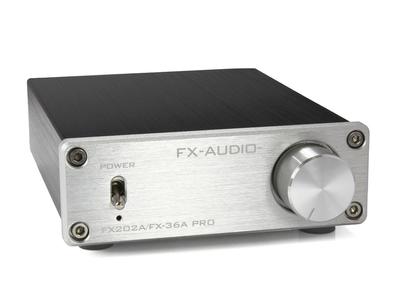 FX-AUDIO- FX202A/FX-36A PRO (Silver) Stereo Power Amplifier with TDA7492PE Digital Amplifier IC
