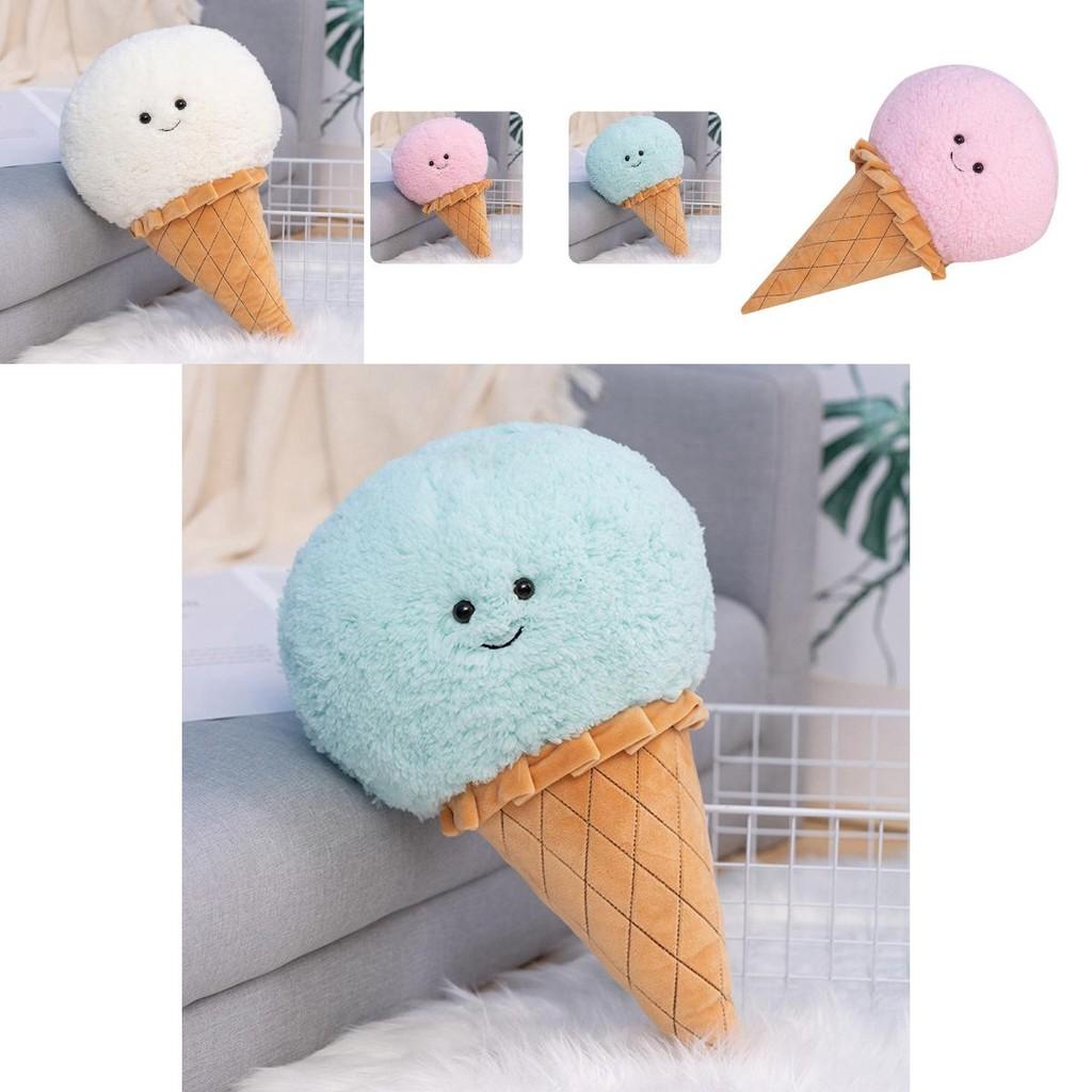 Adorable Five Color Macaron Ice Cream Plush Throw Pillow Cushion For Kids