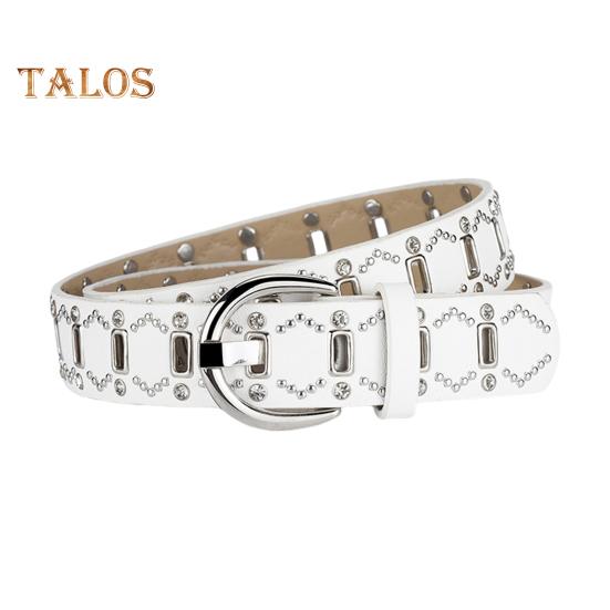 

Женский ремень с заклепками и несколькими отверстиями, регулируемая длина, искусственный кожаный ремень, пояс в стиле панк из искусственной кожи белый